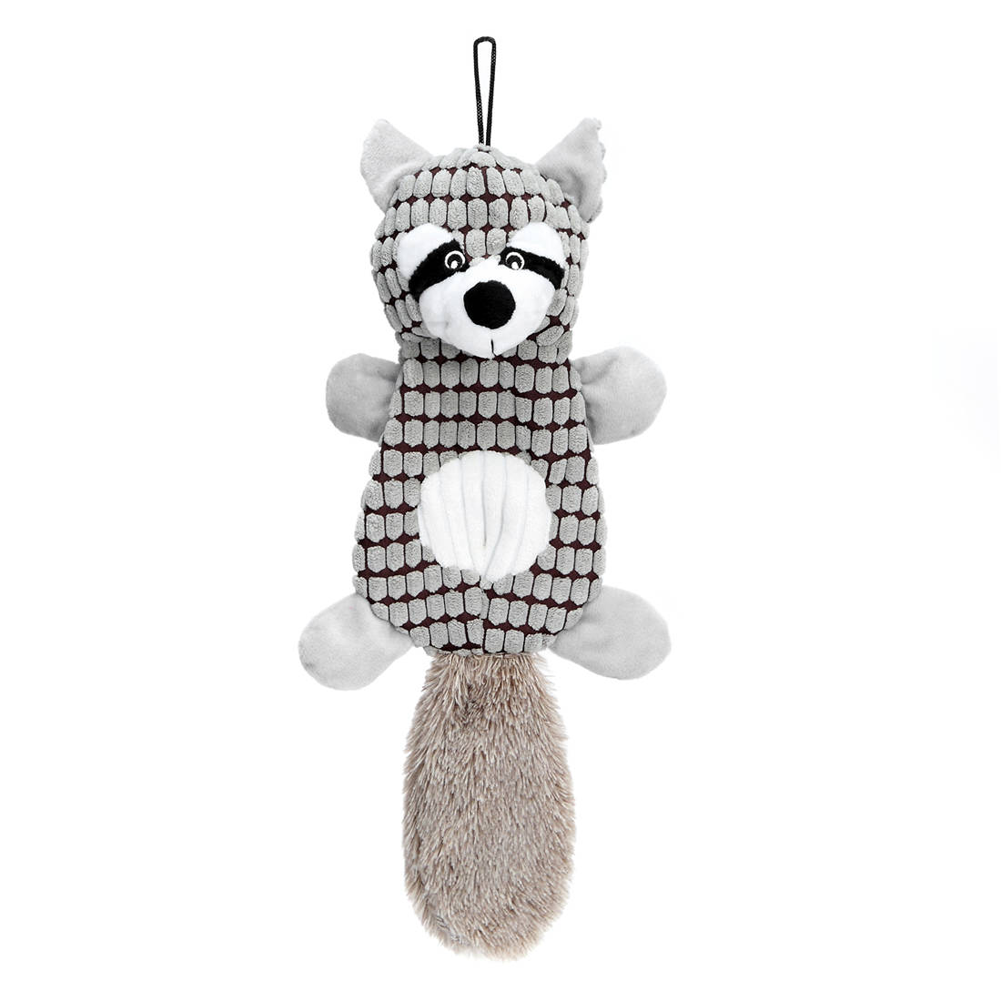 Peluche Mapache Con Sonido Gris Claro